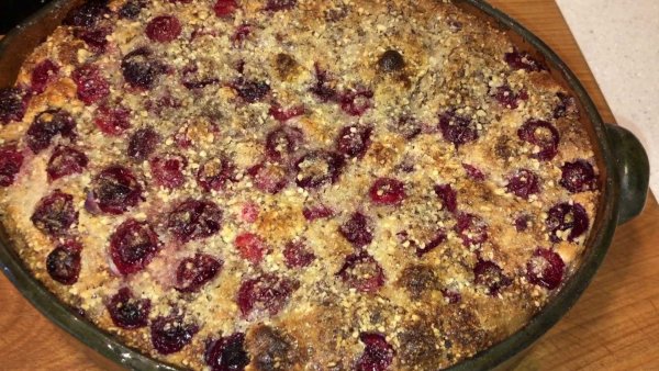 Sauerkirschauflauf - frisch aus dem Backofen